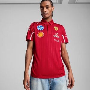 Scuderia Ferrari F1 Men's Team Polo Dark Red - NWT